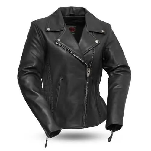 Allure - Women's Luxe Insulated Leather Biker Jacket