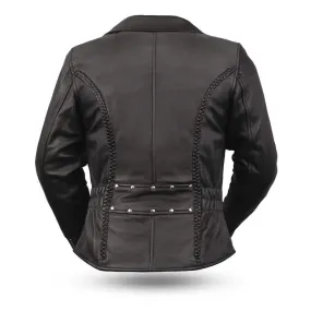 Allure - Women's Luxe Insulated Leather Biker Jacket
