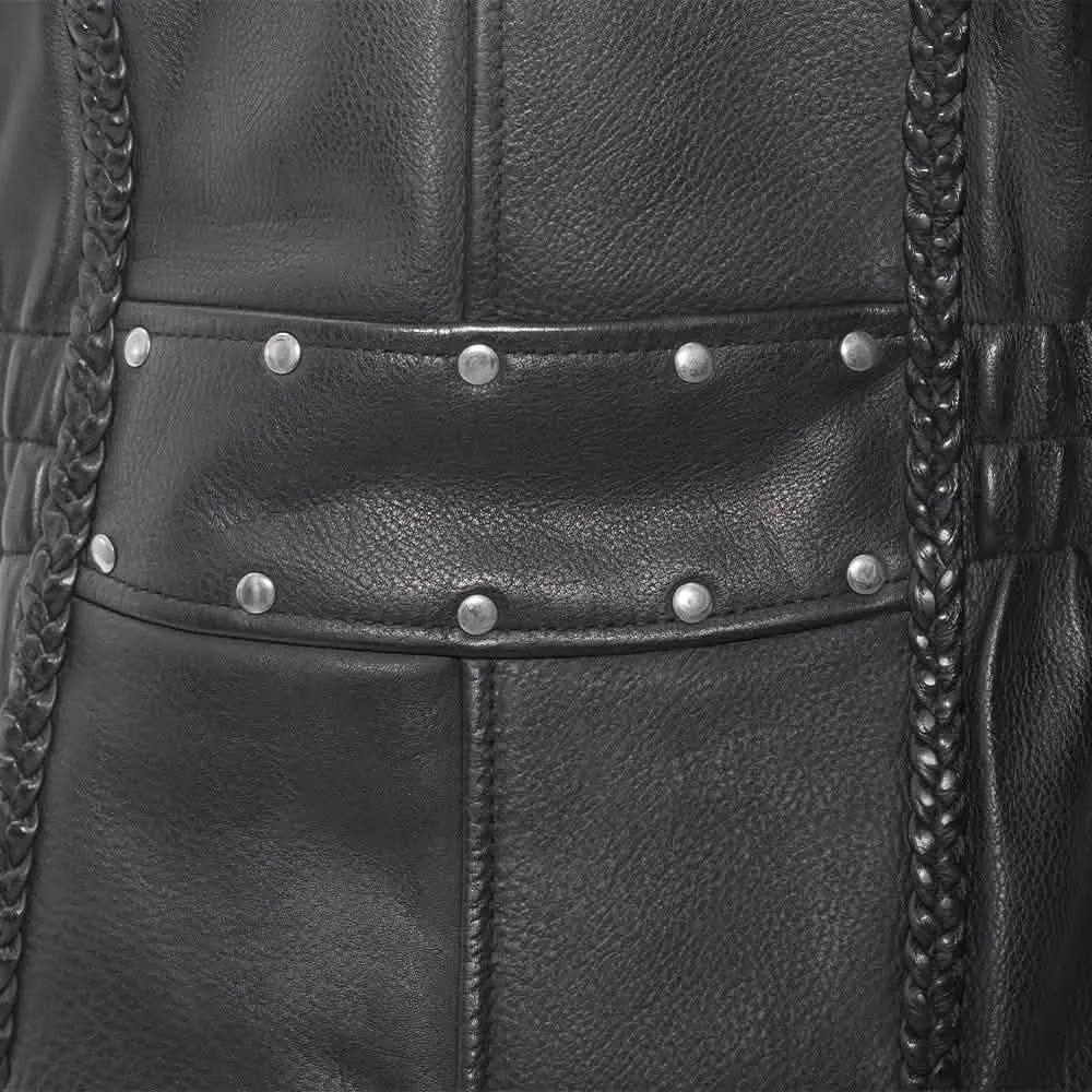 Allure - Women's Luxe Insulated Leather Biker Jacket