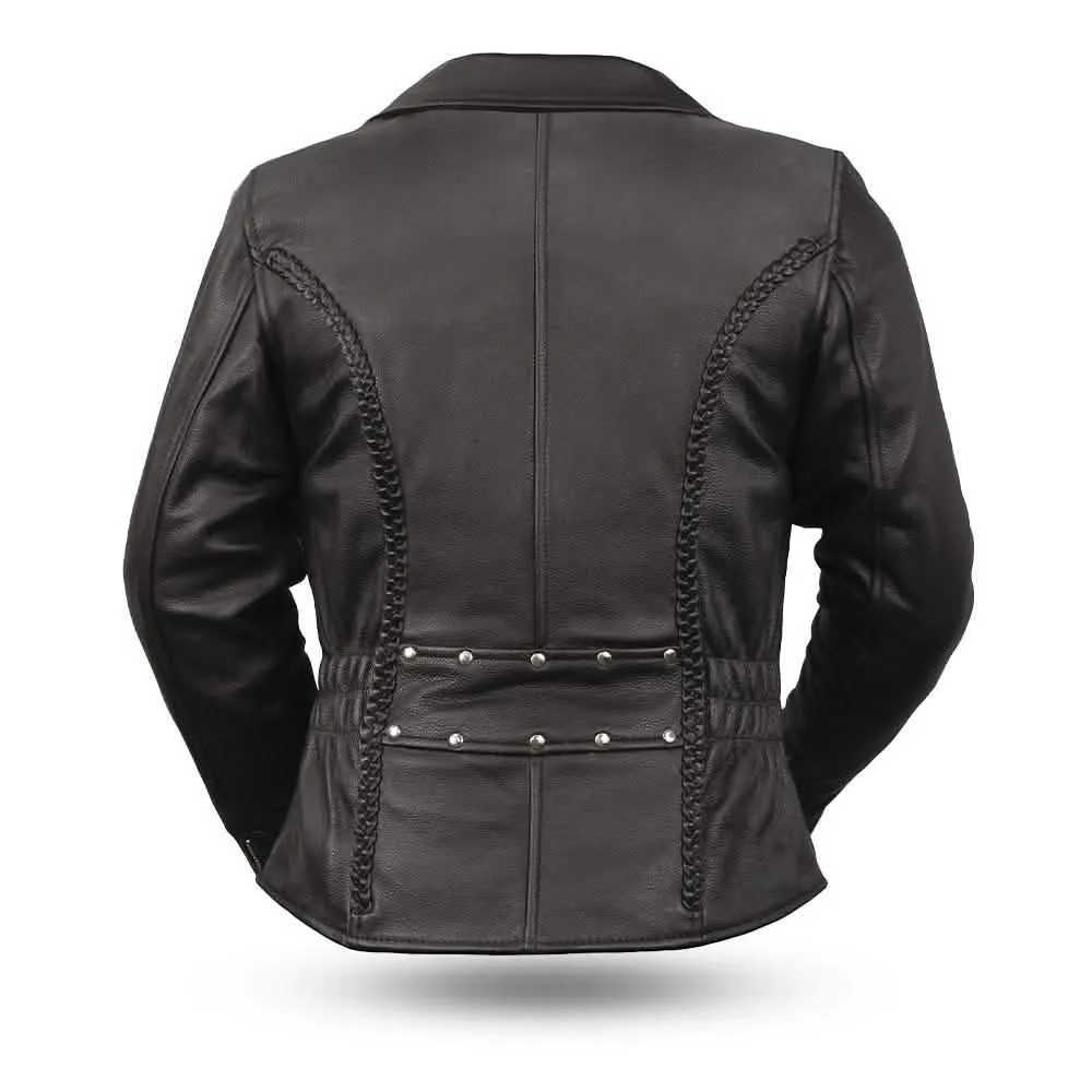 Allure - Women's Luxe Insulated Leather Biker Jacket