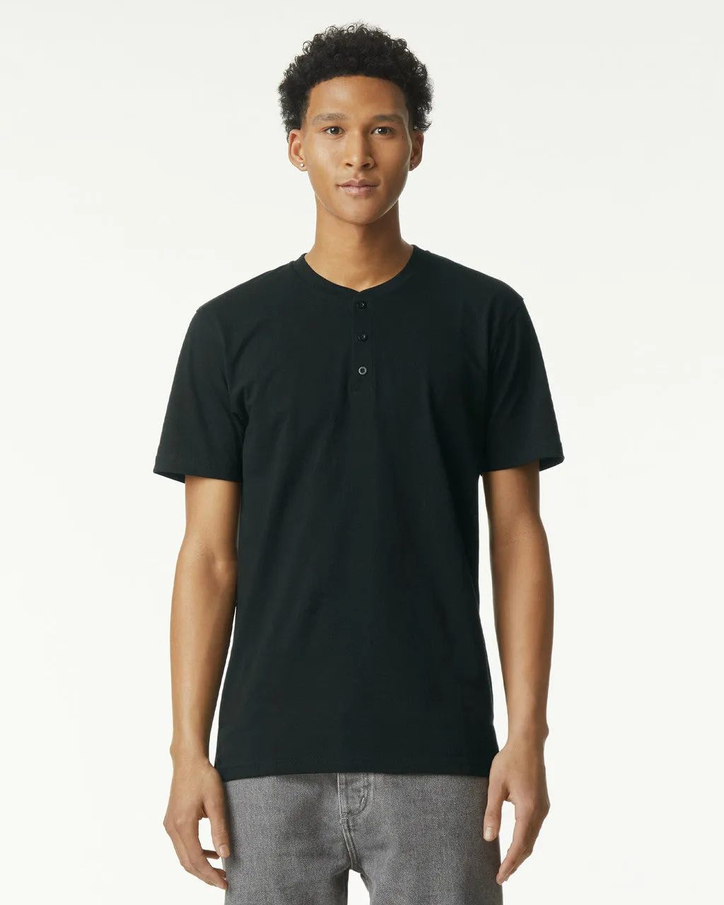 American Apparel CVC Unisex Henley T-shirt