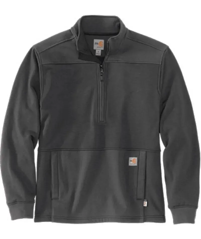 CARHARTT - FR RAIN DEFENDER RELAXED FIT FLEECE PULLOVER, NAVY