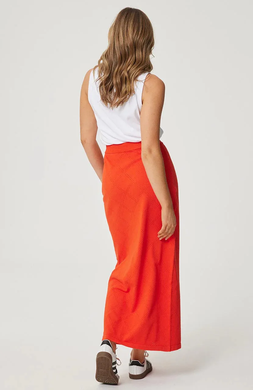 CARTEL AND WILLOW Sammie Knit Skirt Sangria Knit