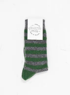 Cosmonaut Socks Dark Green Grey