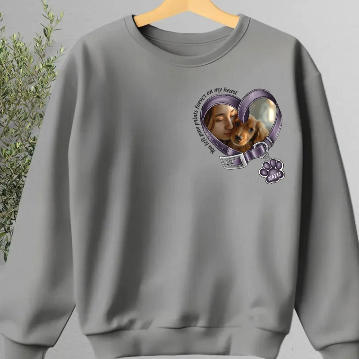 Dog Lovers - You Left Paw Prints Forever On My Heart - Personalized Unisex T-shirt, Sweater, Hoodie
