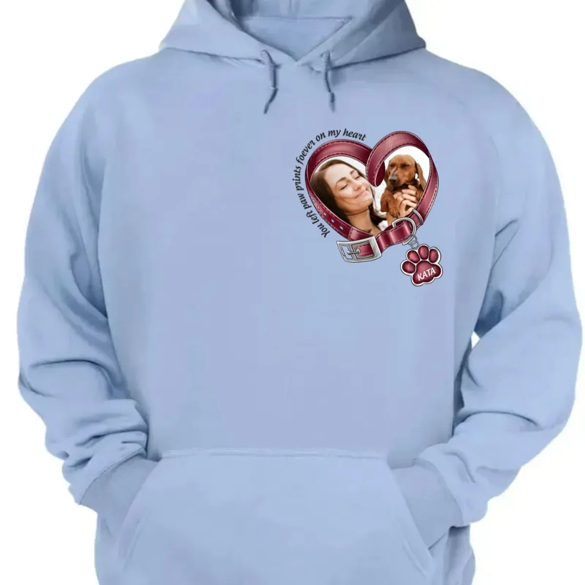 Dog Lovers - You Left Paw Prints Forever On My Heart - Personalized Unisex T-shirt, Sweater, Hoodie