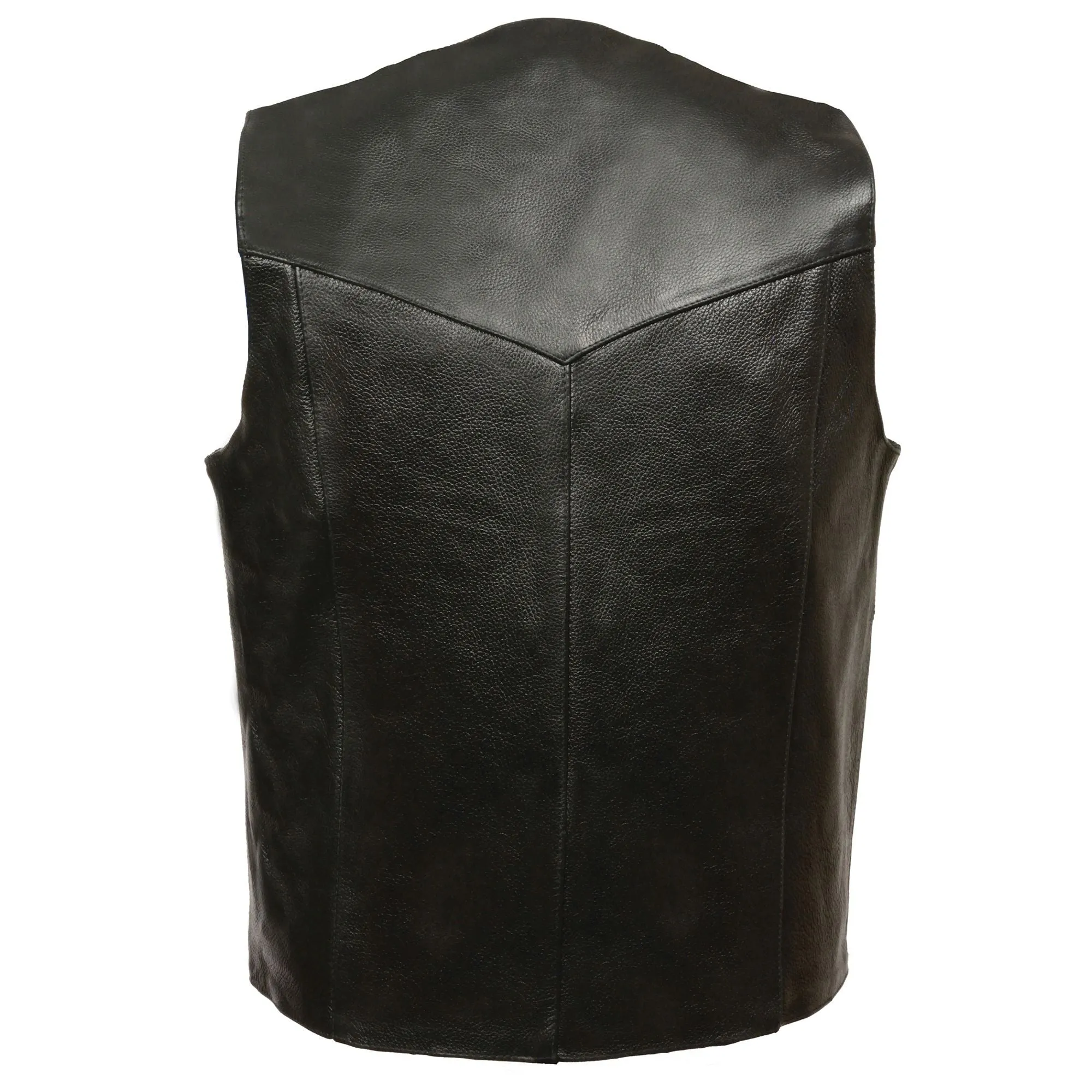 ELL5310 Men's Classic Snap Front Biker Vest