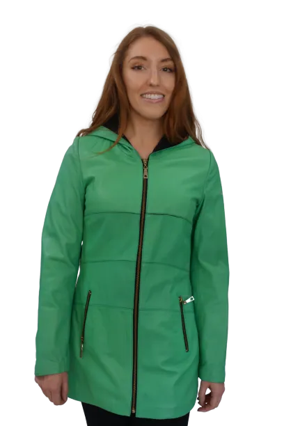 Green Lambskin Leather Jacket