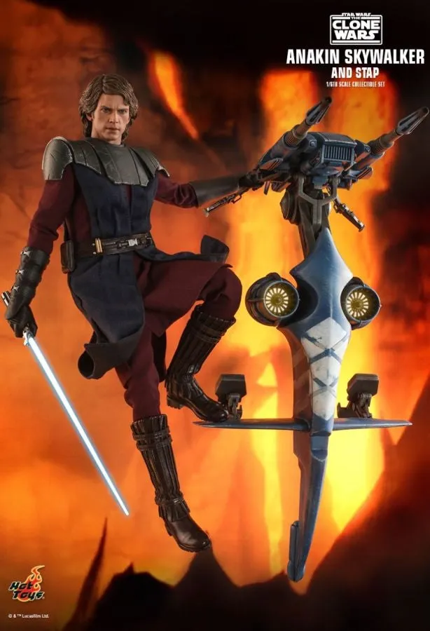 Hot Toys Star Wars: The Clone Wars - Anakin & STAP 1:6 Scale 12" Action Figure Set
