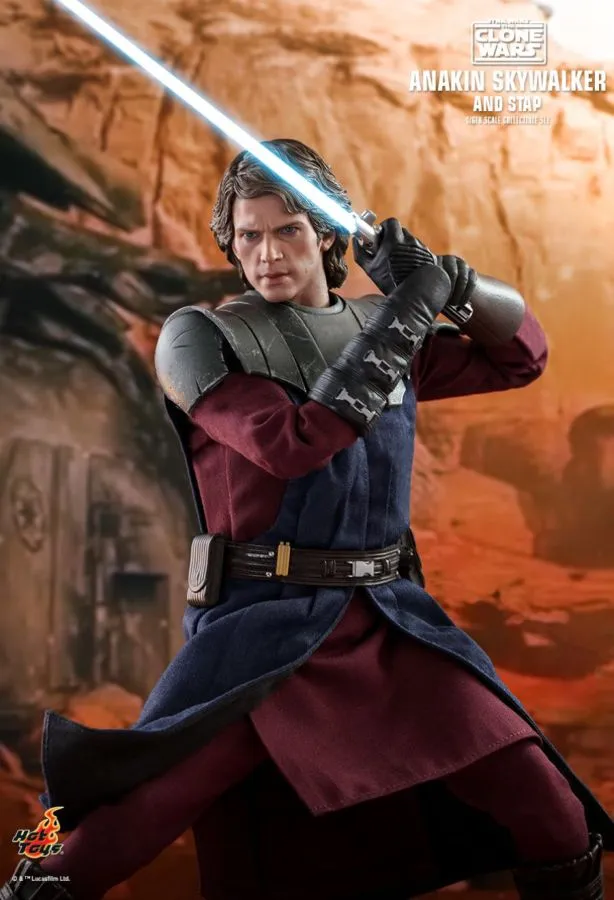 Hot Toys Star Wars: The Clone Wars - Anakin & STAP 1:6 Scale 12" Action Figure Set
