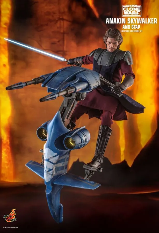Hot Toys Star Wars: The Clone Wars - Anakin & STAP 1:6 Scale 12" Action Figure Set