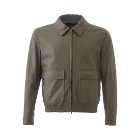 Lardini Green Leather Jacket