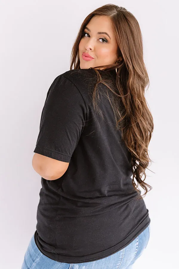 Leopard Lips Shift Tee In Black Curves