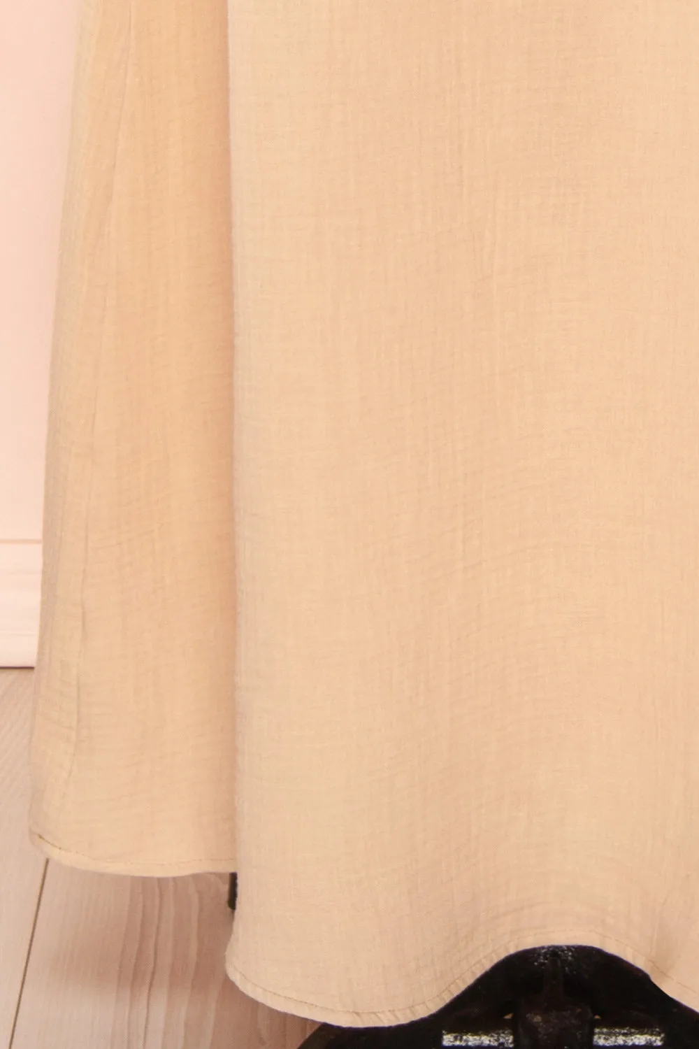 Marinet Beige | Long Loose-Fitted Dress