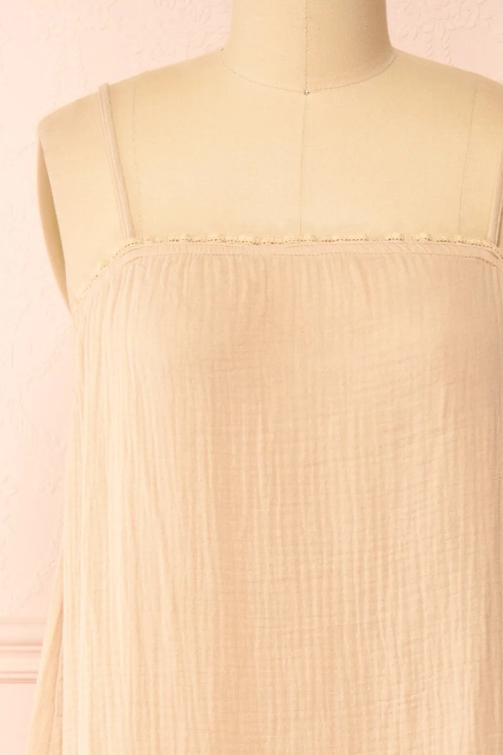 Marinet Beige | Long Loose-Fitted Dress