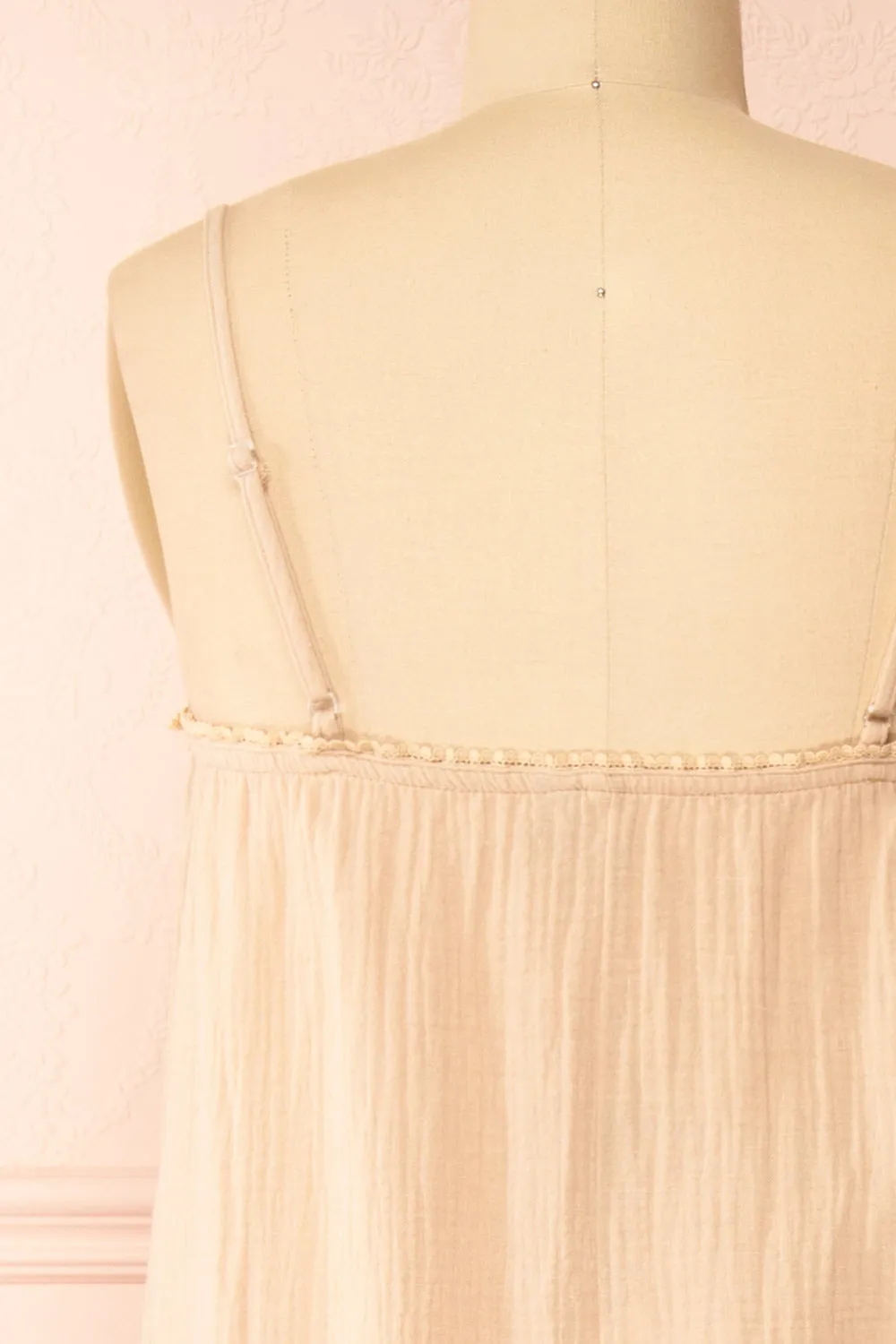 Marinet Beige | Long Loose-Fitted Dress