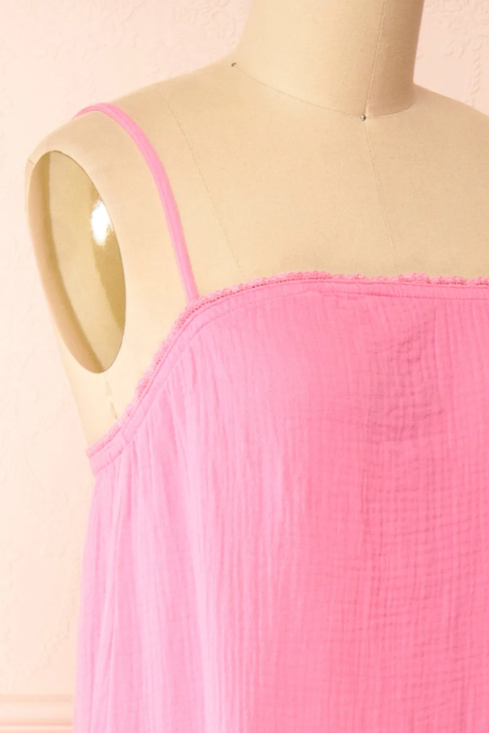 Marinet Pink | Long Loose-Fitted Dress