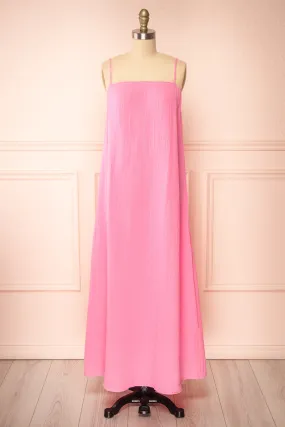 Marinet Pink | Long Loose-Fitted Dress
