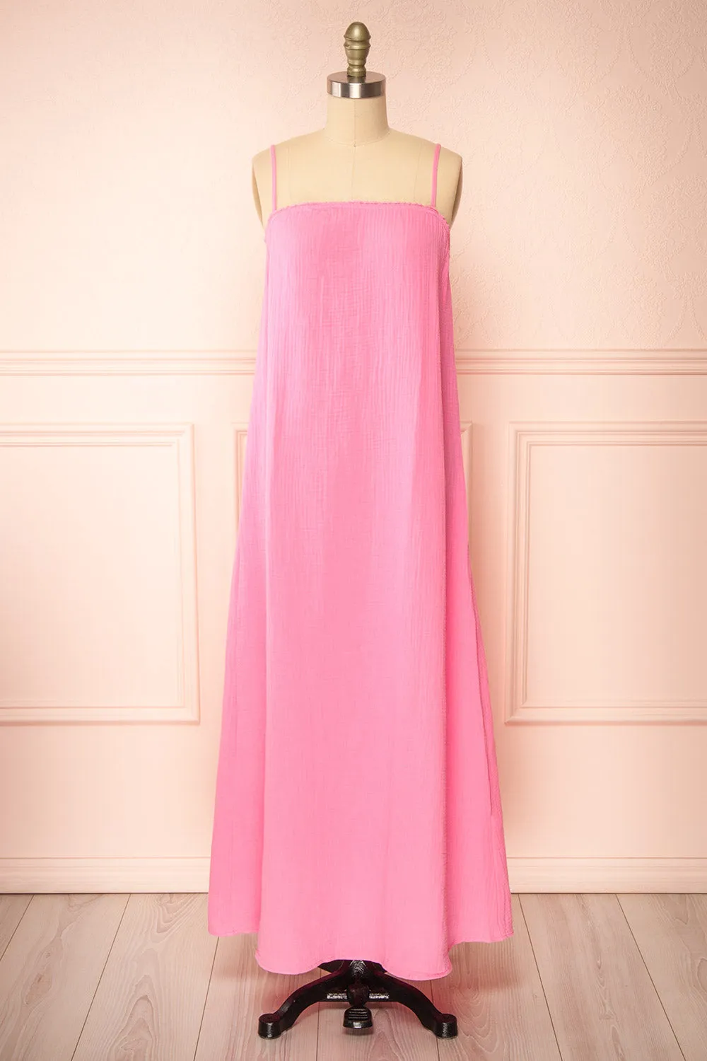 Marinet Pink | Long Loose-Fitted Dress
