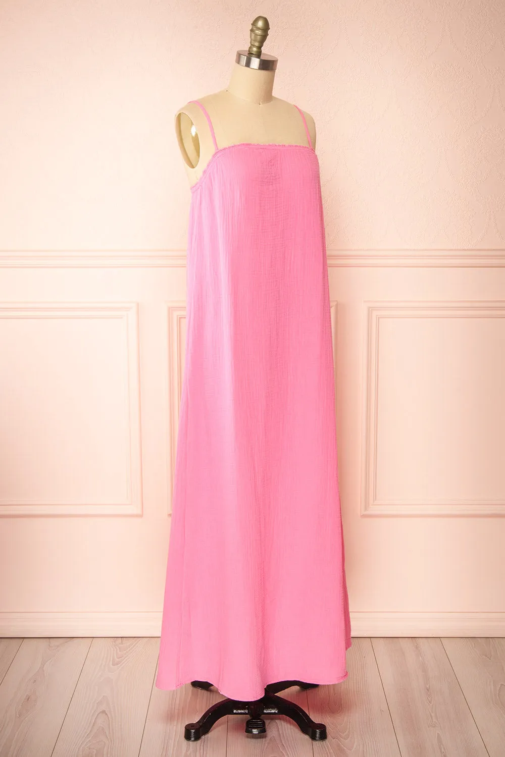 Marinet Pink | Long Loose-Fitted Dress