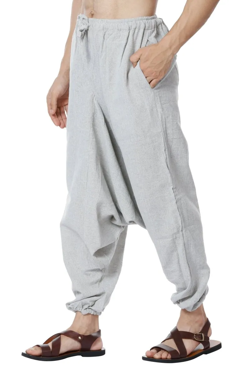 Men's Harem Pack of 2 | Blue and Melange Grey | Fits Waist Sizes 28 to 36 Inches