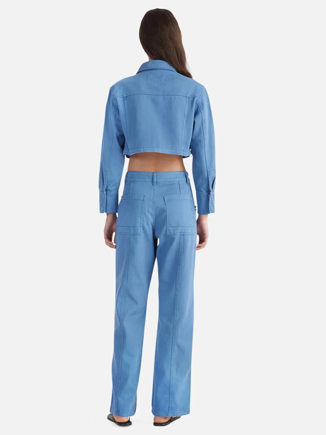 Monica Denim Cargo Pant Dazzling Blue