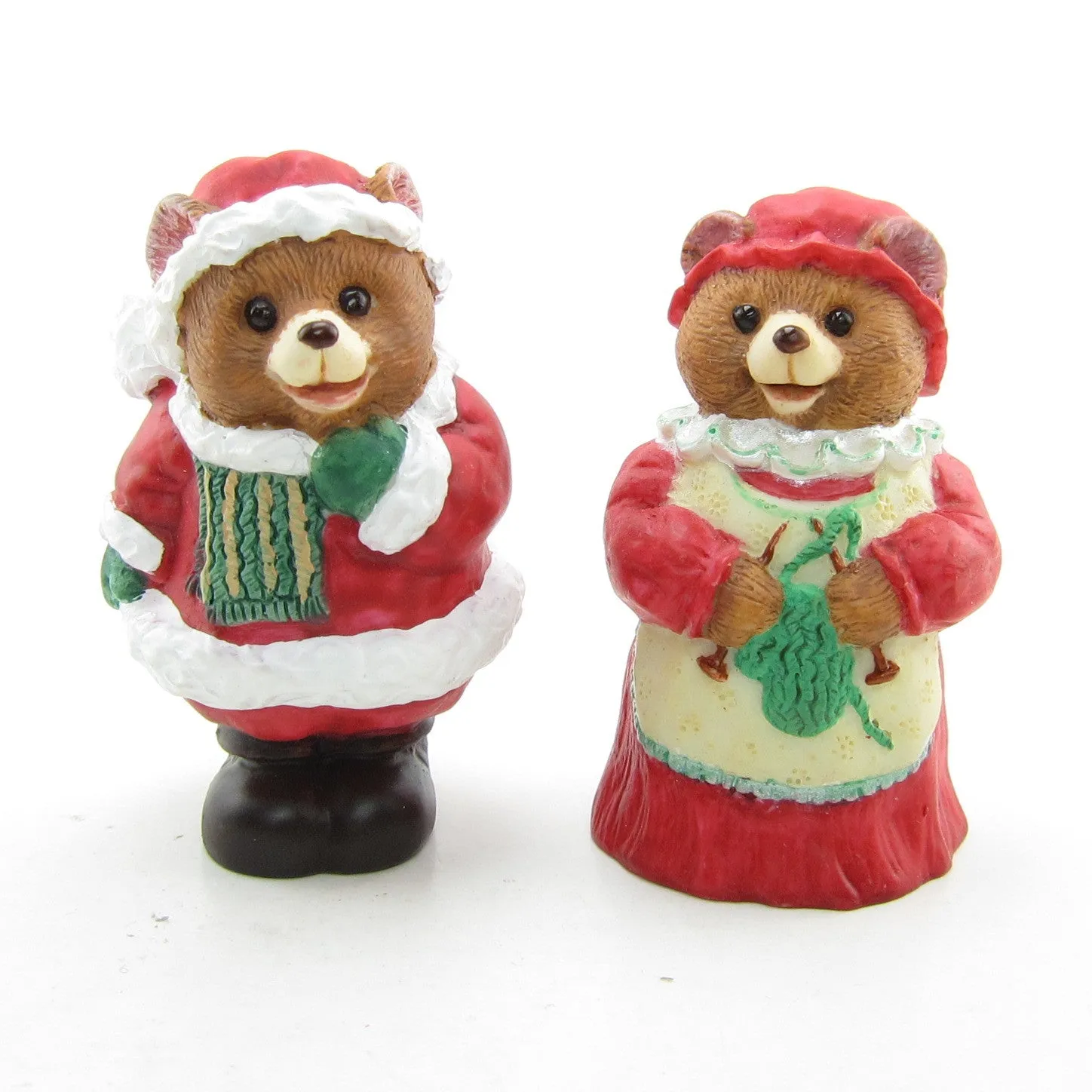 Mr. and Mrs. Claus Merry Miniatures Vintage Hallmark 1996 Christmas Figurine Set