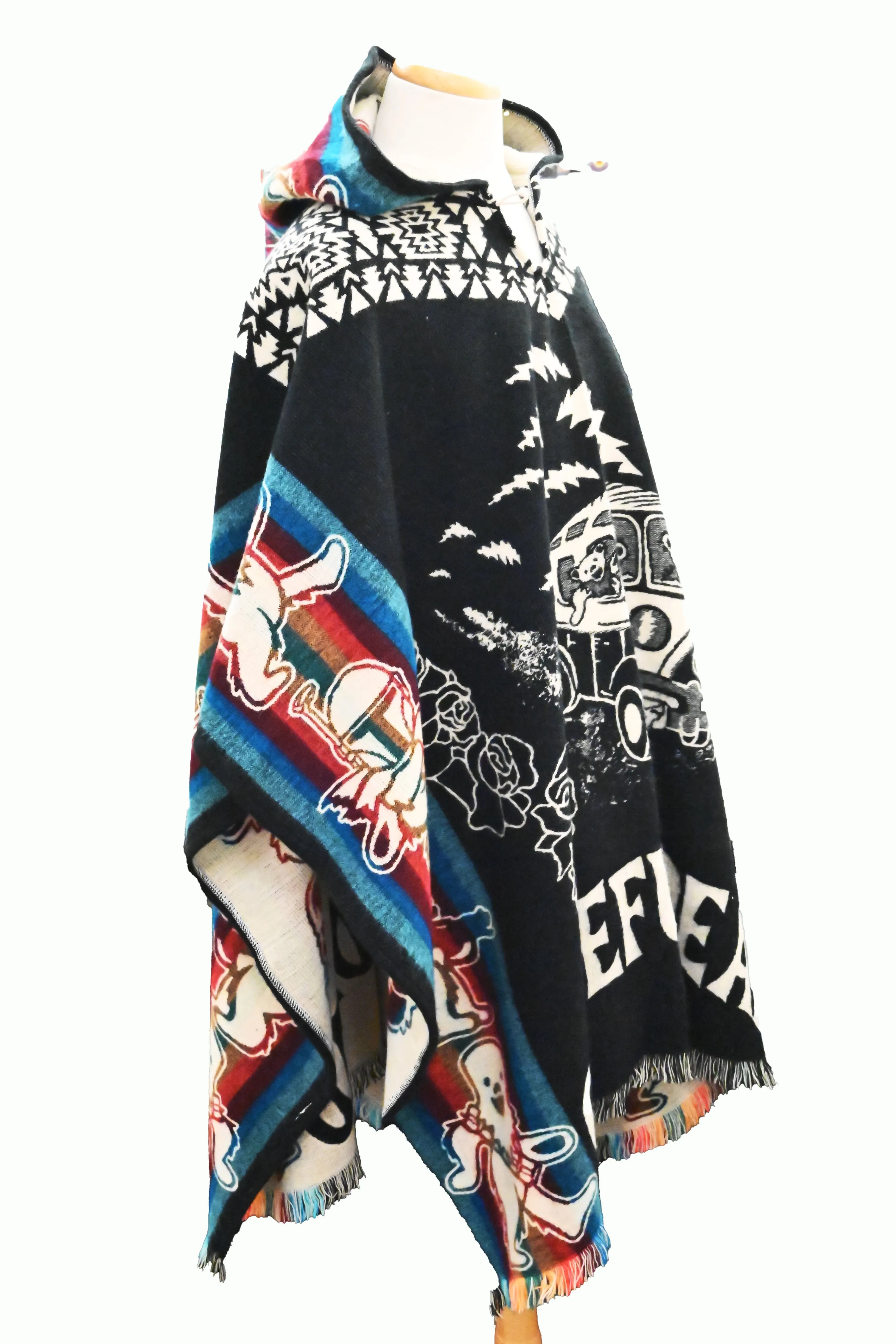 Mushroom B&W Poncho