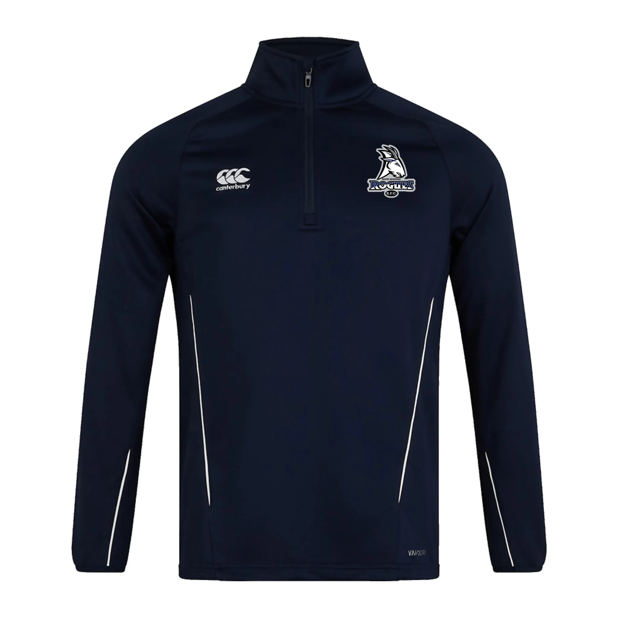 Rocky Mountain Rogues Canterbury CCC Team 1/4 Zip Mid Layer Rugby Training Top - Adult Unisex - Navy