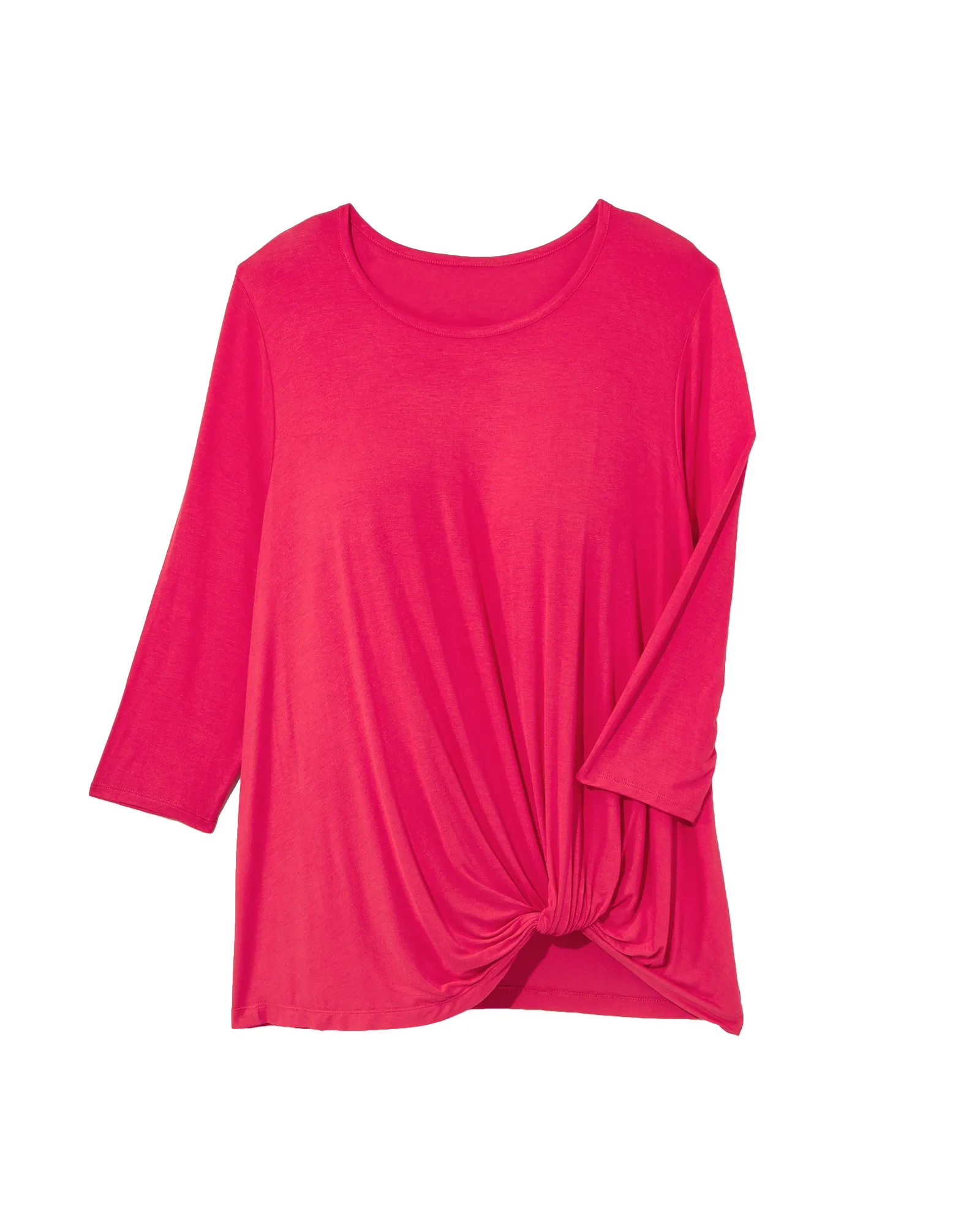 Ryan Long Sleeve Side Twist Top | Pink