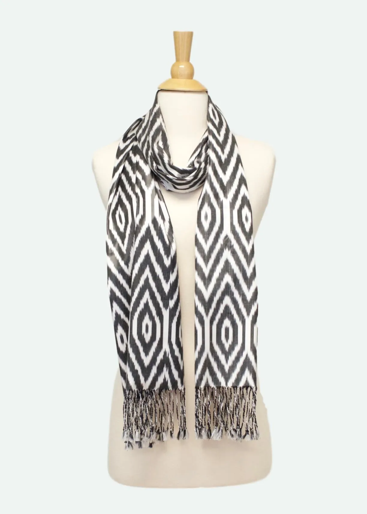 Rye Silk Ikat Scarf