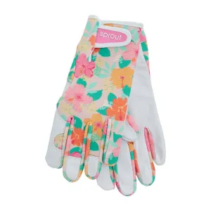 Sprout Goatskin  Garden Gloves - Hibiscus