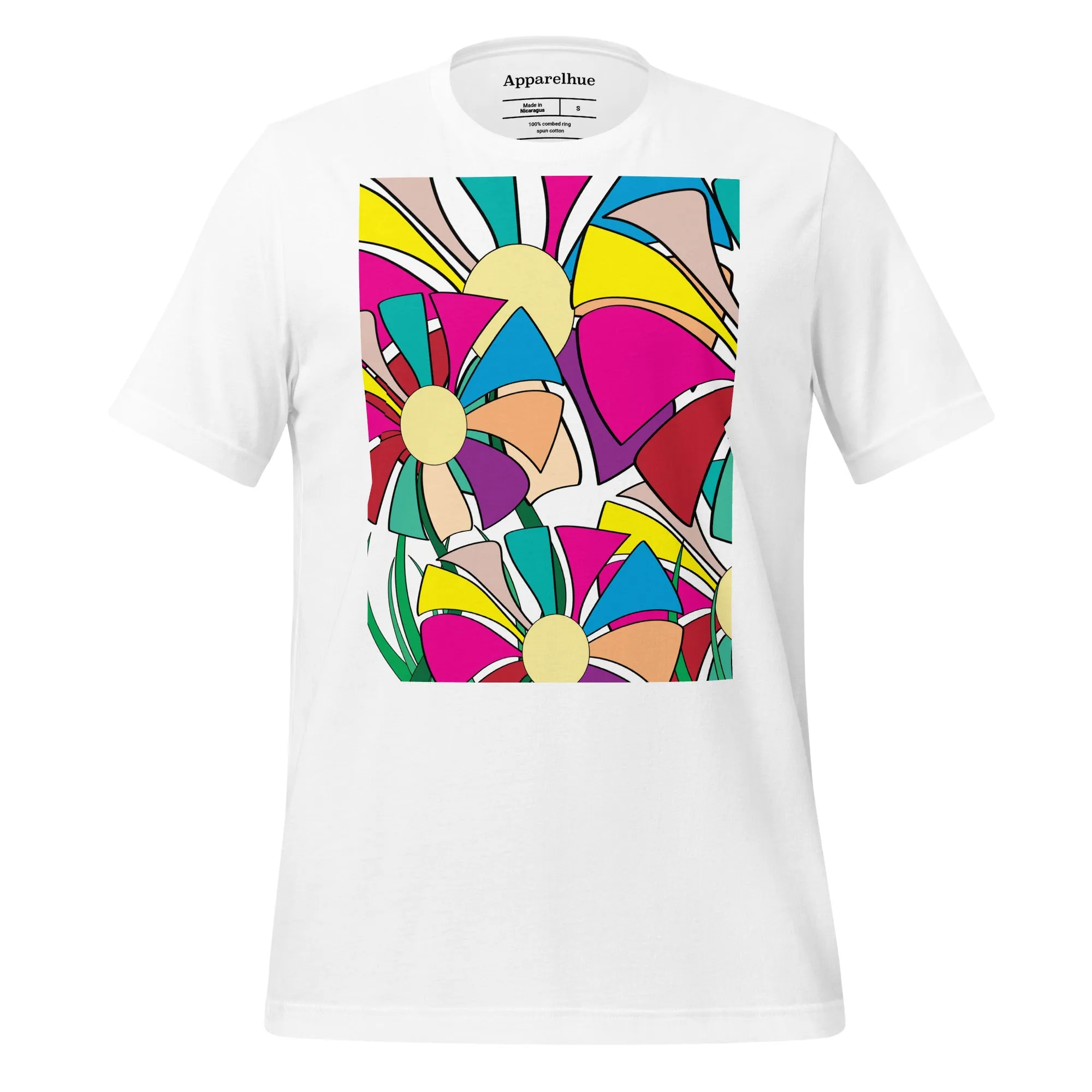 Trendy Boho Flower Graphic Tee - Perfect Summer T-Shirt, Vintage Floral Print T-Shirt - Stylish Flower Tee for Women
