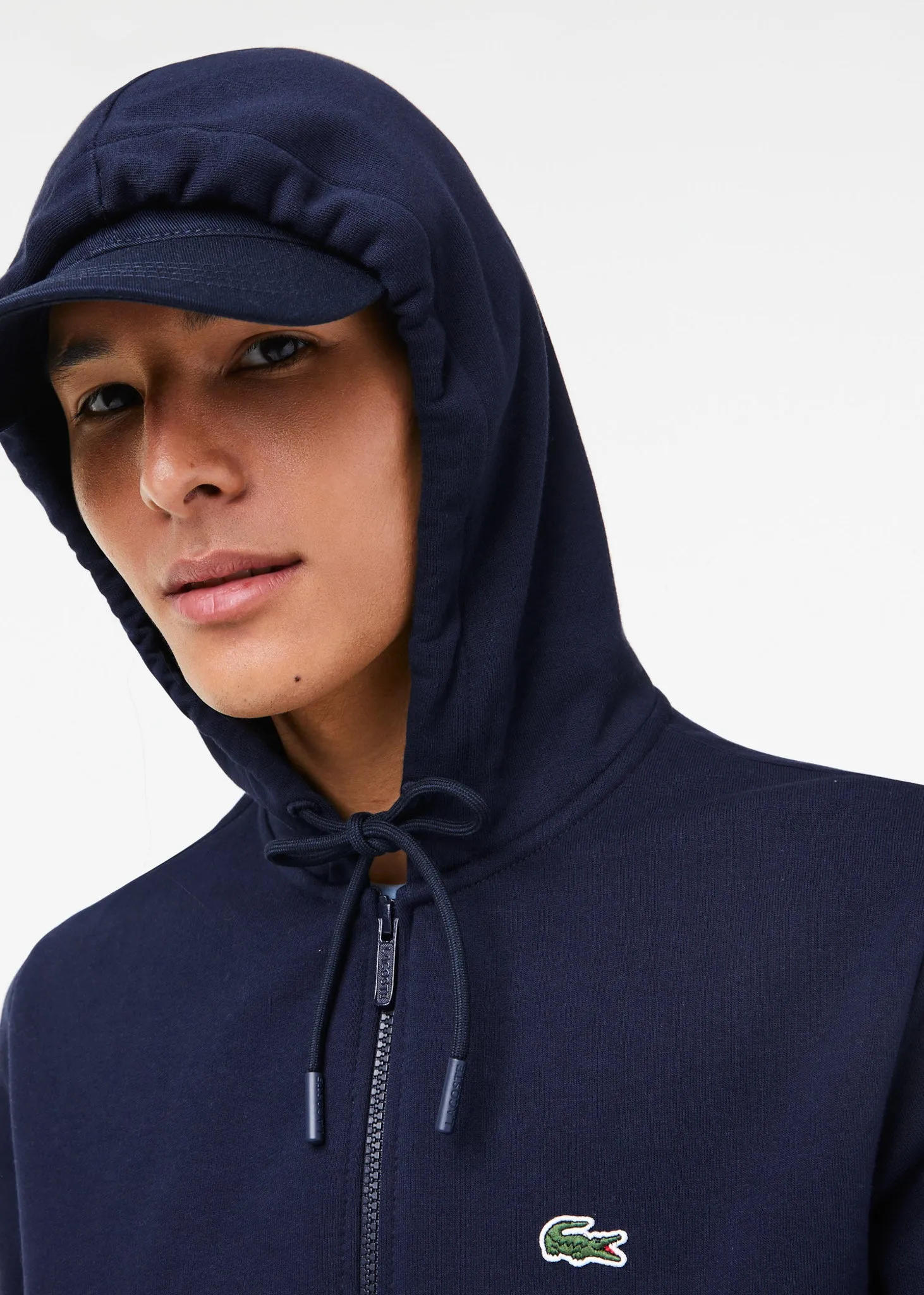 Zip through hoodie - navy blue